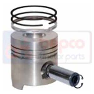PISTON WITH RINGS