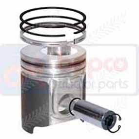 24/32-110 - Engine piston with rings for Ford 10S 5610S / 10S 7810S / 40 5640 / 40 7840 models (82850254, 87801070. F2NN6K100LB)