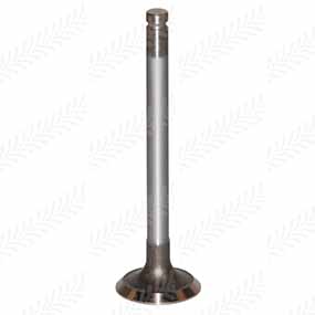 30/43-6 - Exhaust valve &oslash; 36.6 x 9.5mm - length 123.3mm - 45&deg; for Claas - Harvesting / Claas / Renault / JCB / Landini / Massey Ferguson / Volvo models