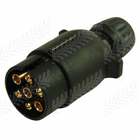 63/1970-1 - Plastic plug 7 pins - 12v - screw connections for Case-IH / Claas - Harvesting / Fendt / Fiat / Ford / New Holland tractor models