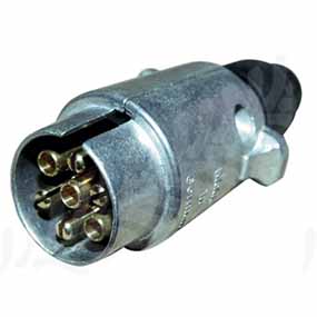 63/1970-2 - Aluminium plug 7 pins - 12v - screw connections for Claas - Harvesting / Fiat / Ford / Manitou / Merlo / New Holland tractor models