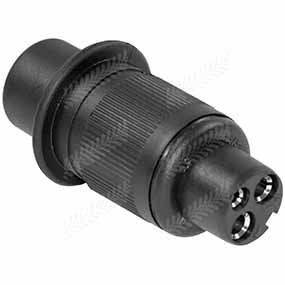 63/1970-4 - Plastic plug 3 pins - female - 12/24v. suitable for Case-IH / Fendt models (G205900900020)