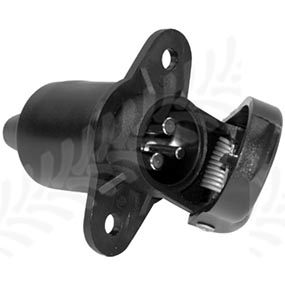63/1971-6 - Plastic Socket 3 pins - 12/24v - male
