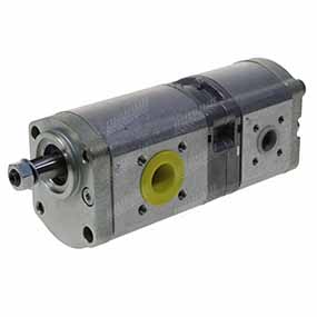 B37550 - Double hydraulic pump assembly - d2/ 25cc + 11cc suitable for Deutz / Hurlimann / Lamborghini / Same models (04454990 / 0445499010 / 0510765398)