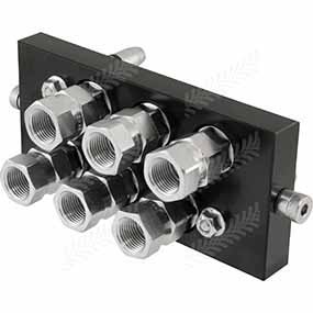 B38458 - Series 2P606 multi faster connection 6 way - hydraulic lines 3/8" - thread 1/2" BSP - Faster (2P606612GMC)