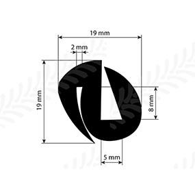 B73127 - Glazing Rubber Seal Section